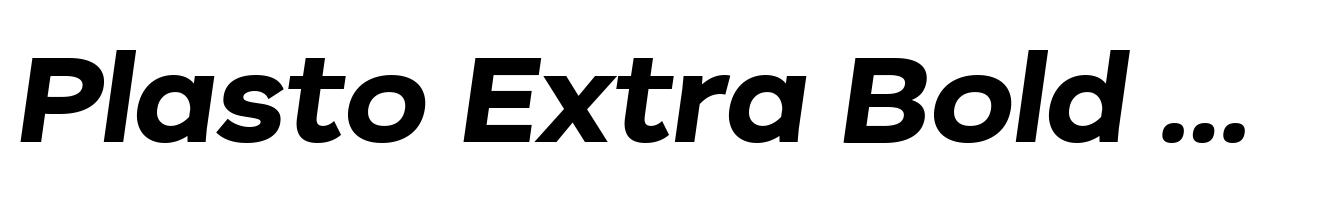 Plasto Extra Bold Expanded Italic